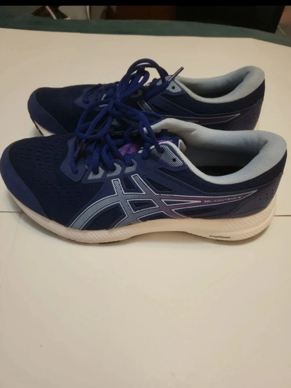 Asics Women's Deep Blue Athletic Running Shoes Size 9.5
